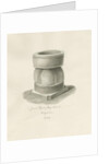 Font in Rowley Regis Church: sepia drawing, 1847 by John Buckler