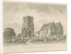 Rugeley Church: sepia drawing, 1842 by John Buckler