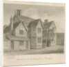Stafford - Old Houses in Crabbery Lane: sepia drawing, 1837 by John Buckler