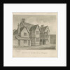 Stafford - Old Houses in Crabbery Lane: sepia drawing, 1837 by John Buckler