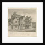 Stafford - Old Houses in Crabbery Lane: sepia drawing, 1837 by John Buckler