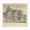 Stafford - Old Houses in Crabbery Lane: sepia drawing, 1837 by John Buckler