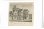 Stafford - Old Houses in Crabbery Lane: sepia drawing, 1837 by John Buckler