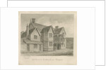 Stafford - Old Houses in Crabbery Lane: sepia drawing, 1837 by John Buckler