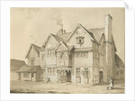 Stafford - [Old Houses in Crabbery Lane]: sepia and pen drawing, 1837 by Thomas Peploe Wood