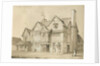 Stafford - [Old Houses in Crabbery Lane]: sepia and pen drawing, 1837 by Thomas Peploe Wood
