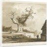 Norbury Village - 'The Norbury Elm' by Thomas Peploe Wood