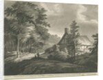 Rugeley - Cottage near Etchinghill: dark sepia wash drawing, 1835 by John Robert Fernyhough