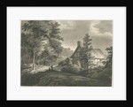 Rugeley - Cottage near Etchinghill: dark sepia wash drawing, 1835 by John Robert Fernyhough