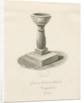 Font in Norbury Church by John Buckler
