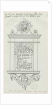 Rugeley Church - Monument to Rafe Weston: pen and ink drawing, 1836 by School English