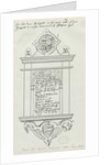 Rugeley Church - Monument to Rafe Weston: pen and ink drawing, 1836 by School English