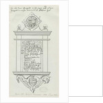 Rugeley Church - Monument to Rafe Weston: pen and ink drawing, 1836 by School English