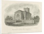 Norton-in-the-Moors Church: sepia wash drawing, 1844 by John Buckler