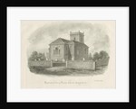 Norton-in-the-Moors Church: sepia wash drawing, 1844 by John Buckler