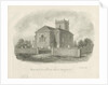 Norton-in-the-Moors Church: sepia wash drawing, 1844 by John Buckler