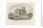Norton-in-the-Moors Church: sepia wash drawing, 1844 by John Buckler