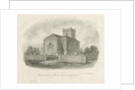 Norton-in-the-Moors Church: sepia wash drawing, 1844 by John Buckler