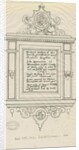Rugeley Church - Monument to Richard Weston: pen and ink tracing, 1836 by John Robert Fernyhough