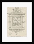 Rugeley Church - Monument to Richard Weston: pen and ink tracing, 1836 by John Robert Fernyhough