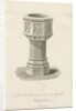 Font in Norton Canes Church by John Buckler