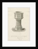 Font in Norton Canes Church by John Buckler