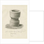 Font in Rushton Spencer Church, 1844 by John Buckler