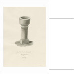 Font in Onecote Church by John Buckler