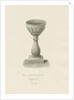 Font in Patshull Church: sepia drawing, 1847 by John Buckler