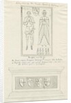 Sandon Church - Tomb of Sampson Erdeswicke and Elizabeth [Grey]: pen and ink drawing by School English