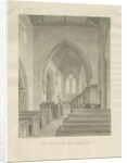 Interior of Standon Church: sepia drawing, 19 Jun 1848 by John Buckler