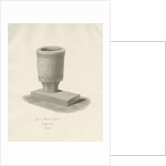 Font in Standon Church by John Buckler