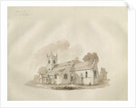 Standon Church: pen and ink drawing by School English