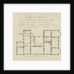 Sandwell Park - Plan of Hall: engraving by School English