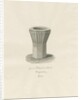 Font in Pattingham Church: sepia wash drawing, 1846 by John Buckler
