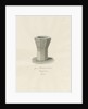 Font in Pattingham Church: sepia wash drawing, 1846 by John Buckler