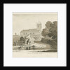 Seighford Church: sepia wash drawing, 1838 by Thomas Peploe Wood