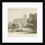 Seighford Church: sepia wash drawing, 1838 by Thomas Peploe Wood