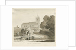 Seighford Church: sepia wash drawing, 1838 by Thomas Peploe Wood