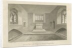 Interior of Statfold Chapel: sepia drawing, 1848 by John Buckler