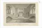 Interior of Statfold Chapel: sepia drawing, 1848 by John Buckler