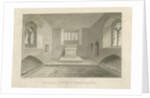 Interior of Statfold Chapel: sepia drawing, 1848 by John Buckler
