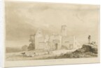 Tittensor - Old Manor House: sepia wash drawing, 1837 by Thomas Peploe Wood