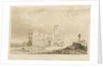 Tittensor - Old Manor House: sepia wash drawing, 1837 by Thomas Peploe Wood
