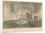 Interior of Stowe Church: sepia wash drawing, 1841 by George Buckler