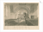 Interior of Stowe Church: sepia wash drawing, 1841 by George Buckler