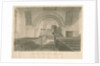 Interior of Stowe Church: sepia wash drawing, 1841 by George Buckler