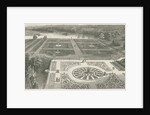 Trentham Gardens: woodcut engraving by School English