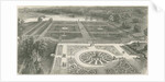 Trentham Gardens: woodcut engraving by School English