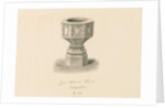 Font in Wichnor Church by John Buckler